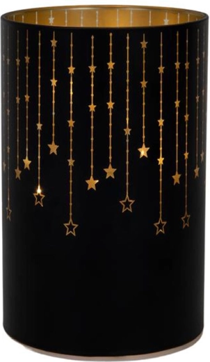 Felinar LED decorativ 14 cm, negru