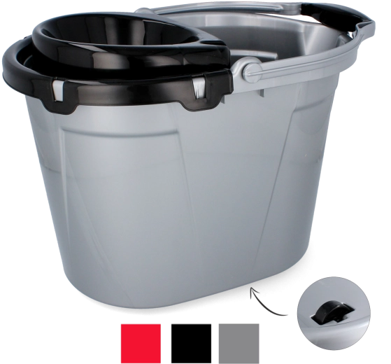 Găleată pentru mop 14 l cu roți și coș de stoarcere