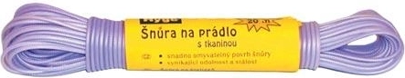 Sfoară pentru rufe 20 m cu înveliș din plastic – mix de culori