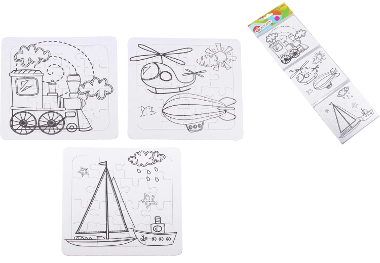 Puzzle de colorat - 3 buc.