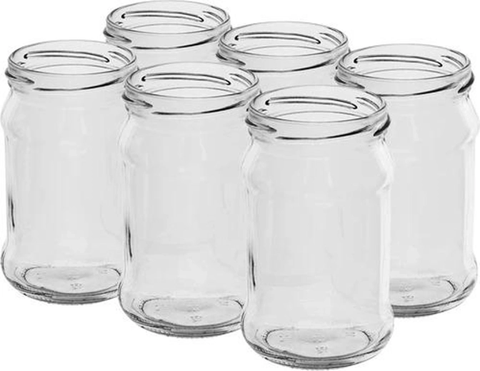 Set de borcane pentru conservare Twist 300 ml fără capace, 6 buc