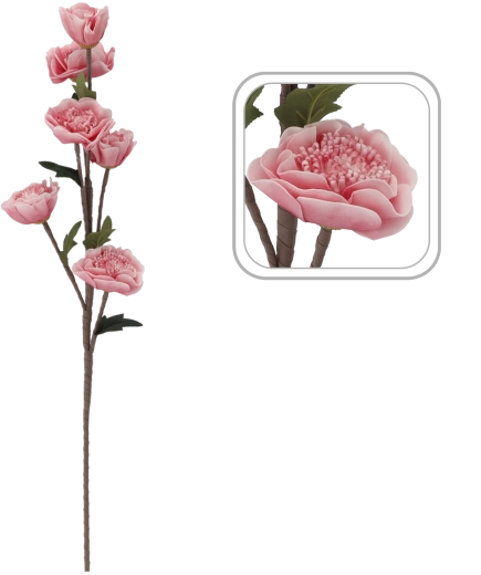 Floare artificială decorativă 86 cm, roz