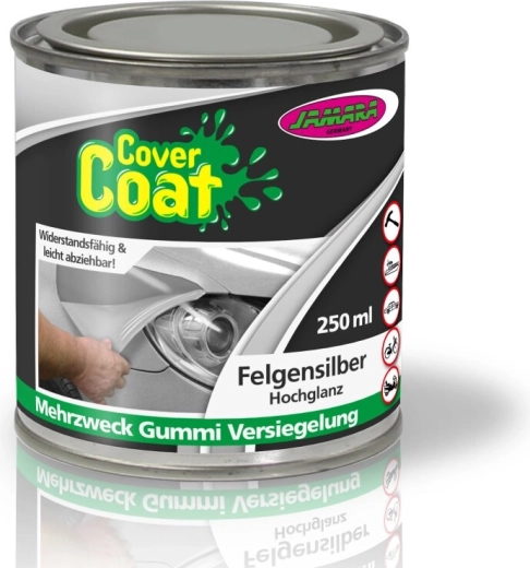 Cover Coat cauciuc lichid pentru jante argintiu luciu înalt 250 ml