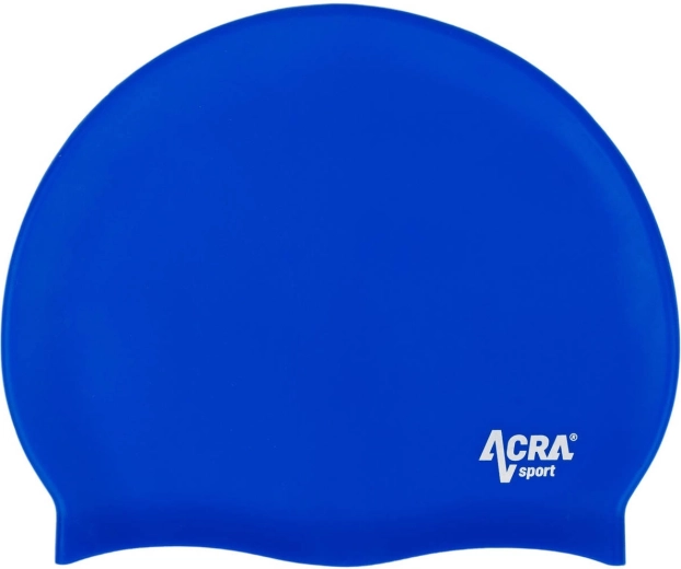 Cască de înot din silicon ACRA, albastră