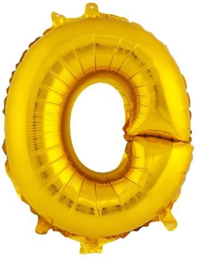 Balon din folie TORO, litera O, 30 cm – auriu