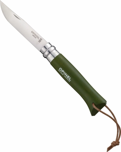 Opinel N°08 Trekking khaki cuțit de buzunar 8,5 cm, lemn de fag