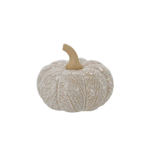 Figurină decorativă de grădină, dovleac alb, stil glamour
