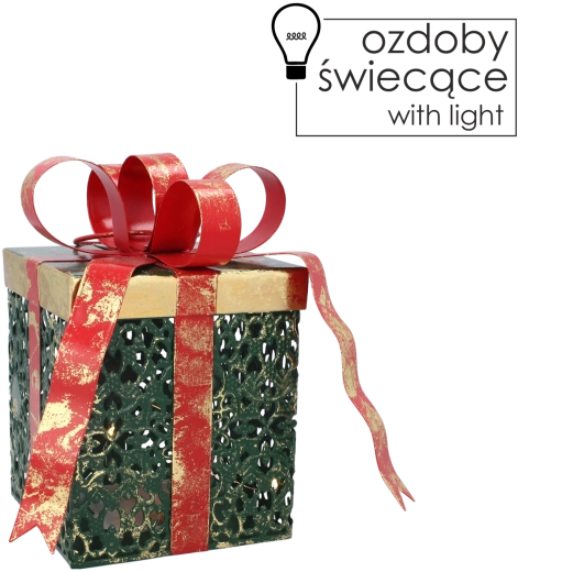 Decorațiune de Crăciun din metal, cadou cu iluminare LED