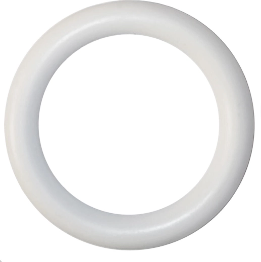 Inele din plastic cu cârlig pentru bară de perdea, albe, 10 buc