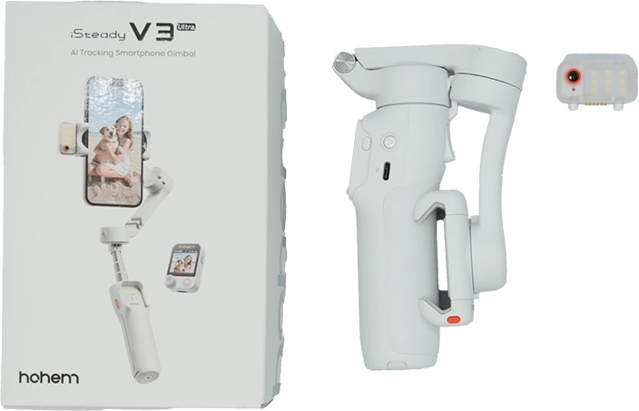 Hohem isteady v3 ultra gimbal alb pentru smartphone cu urmărire AI
