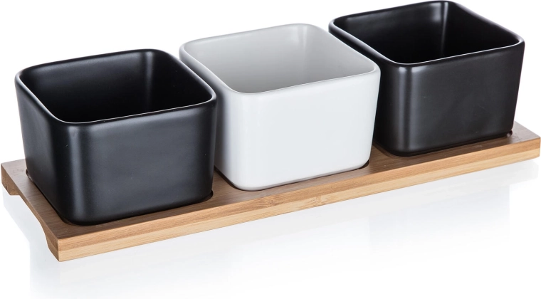 Combinație elegantă de porțelan și bambus