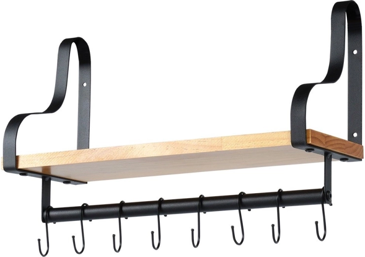 Combinație solidă de metal și lemn natural