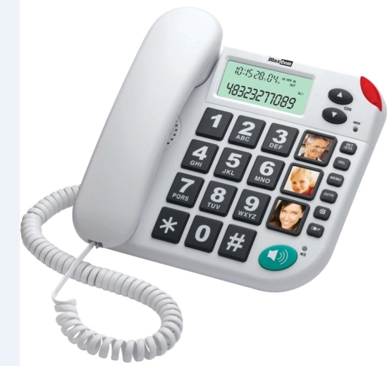 Telefon cu fir MaxCom KXT 480 BB alb