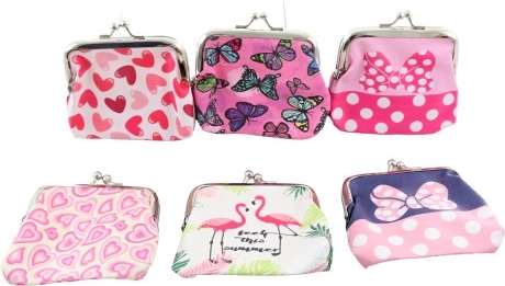 Portofel damă colorat din piele ecologică 9 × 8,5 cm