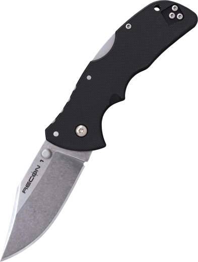 Cold Steel Mini Recon 1 Clip Point – cuțit mic de buzunar 7,2 cm, negru, GRN