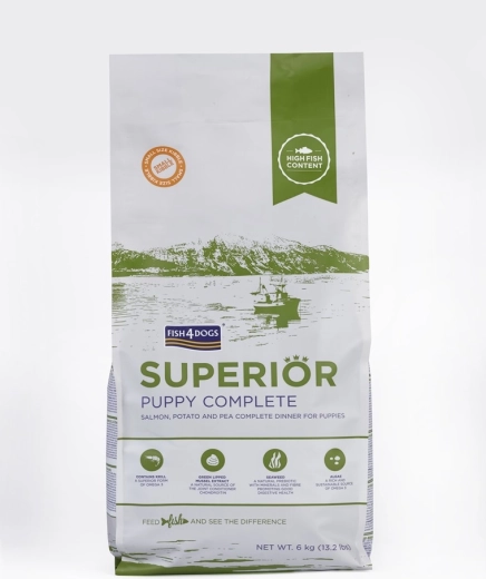 Fish4Dogs Superior granule pentru pui de câine, talie mică, somon cu cartofi 6 kg
