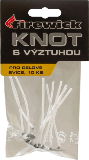 Fitile pentru lumânări din gel cu plăcuță metalică (10 buc)