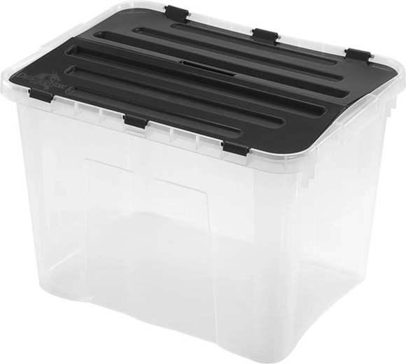 Cutie de depozitare din plastic cu capac HEIDRUN Classic 42 l