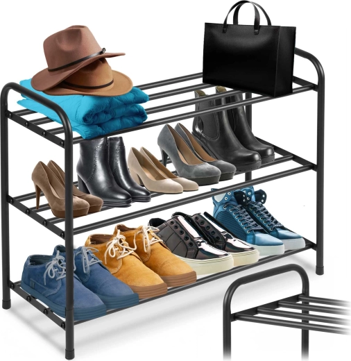 Dulap pentru pantofi metalic Massido cu trei niveluri