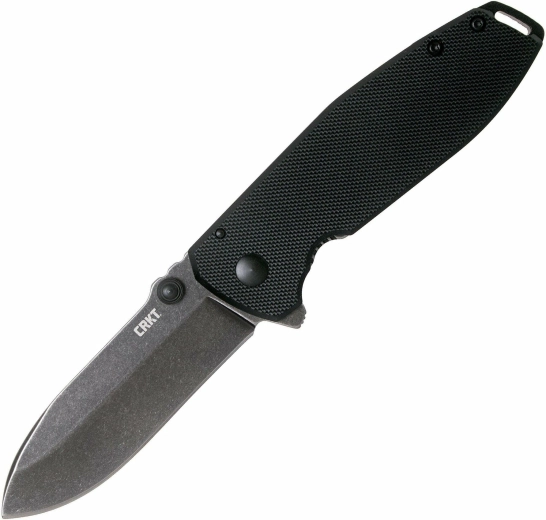 CRKT Squid XM Black cuțit de buzunar 7,5 cm Black Stonewash, G10 negru