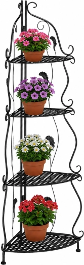 Patru polițe tip grilaj pentru flori și decorațiuni