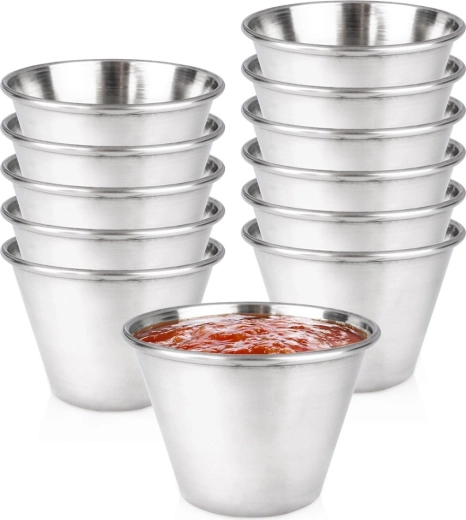 Boluri din inox Vilde pentru dipuri 75 ml, set 12 buc.