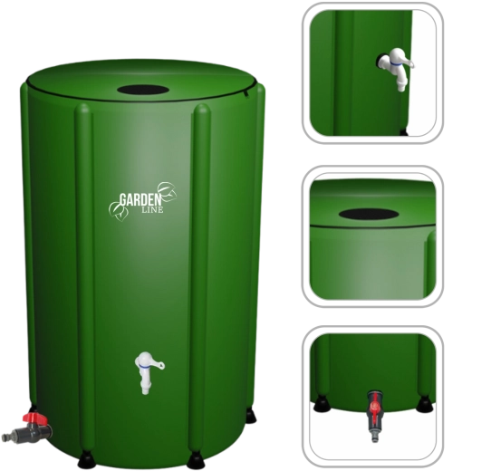 Volum mare de 500 l pentru irigare comodă