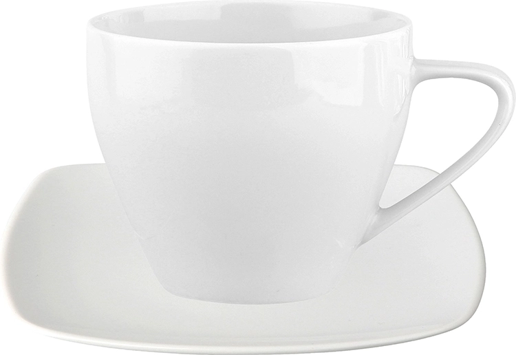 Set de cafea MariaPaula Moderna alb modern, pătrat, pentru 6 persoane (12 piese)