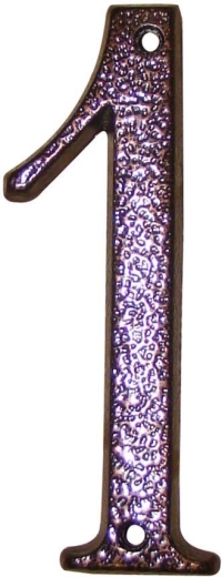 Număr pentru casă 1 maro, zinc, 117 mm