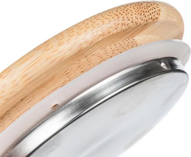 Capac natural din bambus cu garnitură din silicon