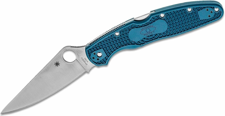 Spyderco Police 4 Lightweight cuțit de buzunar K390, mâner FRN albastru