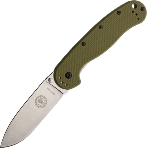Cuțit de buzunar ESEE Avispa OD Green 8,9 cm cu finisaj stonewash, FRN verde