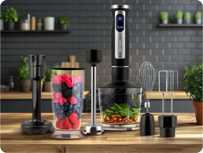 Putere 1500 W și Turbo pentru mixare fulger