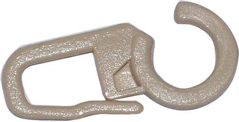 Agațători mari din plastic pentru perdele, bej (100 buc.)