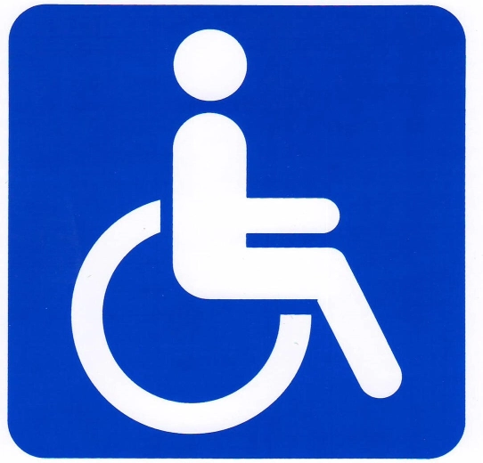 Tabel autocolant – intrare accesibilă 105 × 105 mm