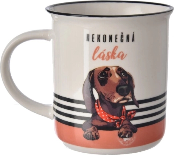 Cană ceramică Iubire infinită – câine 300 ml
