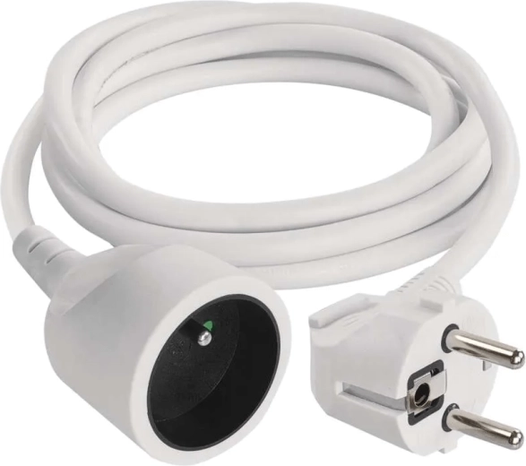 Prelungitor EMOS 1,5 m, 1 priză, alb