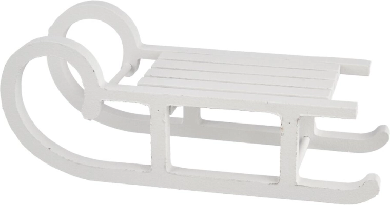 Săniuțe decorative din lemn alb 20 × 8 × 8 cm