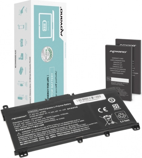 Baterie Movano HW03XL pentru laptopuri HP 15-eg / 15-eh / 17-cn / 17-cp (4150 mAh, 47 Wh)