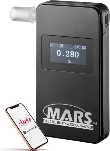 Alcovisor Mars BT alcooltest electrochimic bluetooth negru - 1 bucată