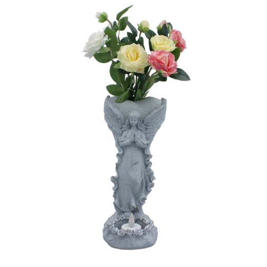 Vază pentru flori integrată direct în decorațiune