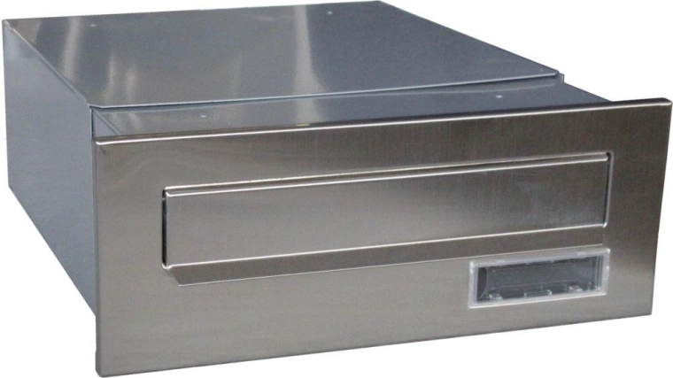 Cutie poștală pentru zidire în stâlp din oțel inoxidabil 320–540 × 250 × 110 mm