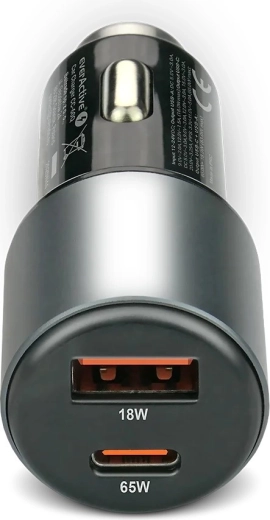 Încărcător auto 83 W cu USB-C PD și USB-A QC3.0 negru