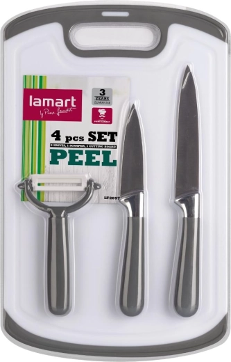 Set de bucătărie Lamart Peel cuțite, curățător și tocător