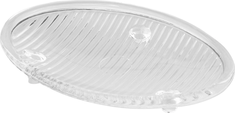 Săpunieră din plastic transparentă cu ventuze
