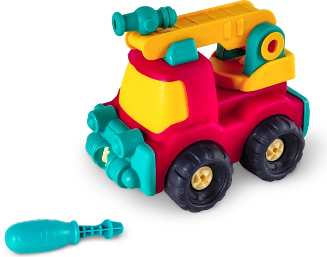 Set de construcție cu șuruburi micul constructor – pompieri
