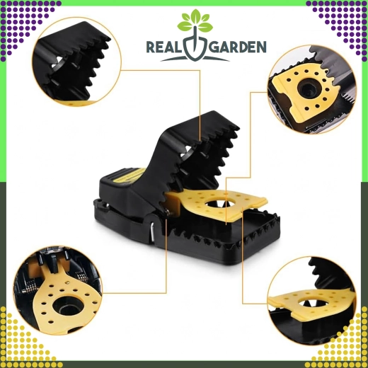 Set de 4 capcane din plastic pentru șoareci și șobolani cu mecanism tip ghilotină