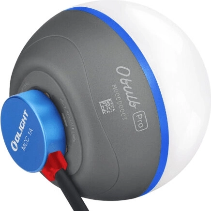 Olight Obulb Pro S lampă portabilă magnetică (gri) cu Bluetooth și RGB