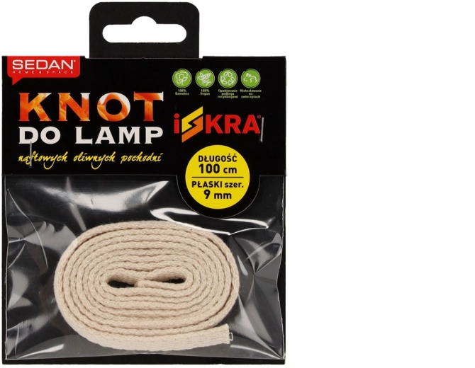 Fitil plat din bumbac ISKRA 9 mm, lungime 100 cm