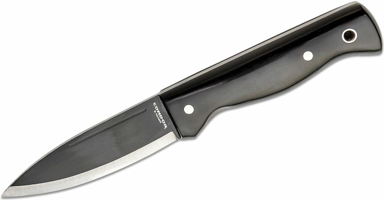 Cuțit tactic de exterior Condor Darklore 11 cm cu micarta neagră și teacă Kydex